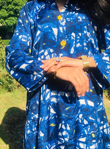 Yellow floral printed